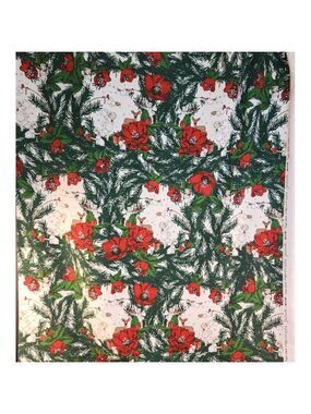 Nuppu Print Joulusatu Organic Jersey Fabric 2 Yards, Christmas Knit Cotton with